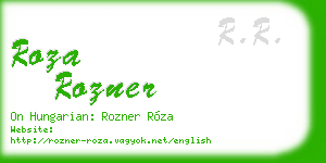 roza rozner business card