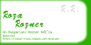 roza rozner business card